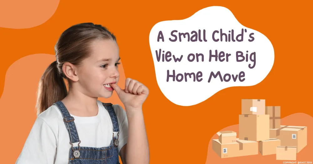 A kid imagining about her new home