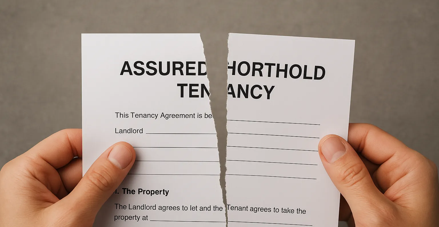 Image of Assured Shorthold tenancy being ripped up