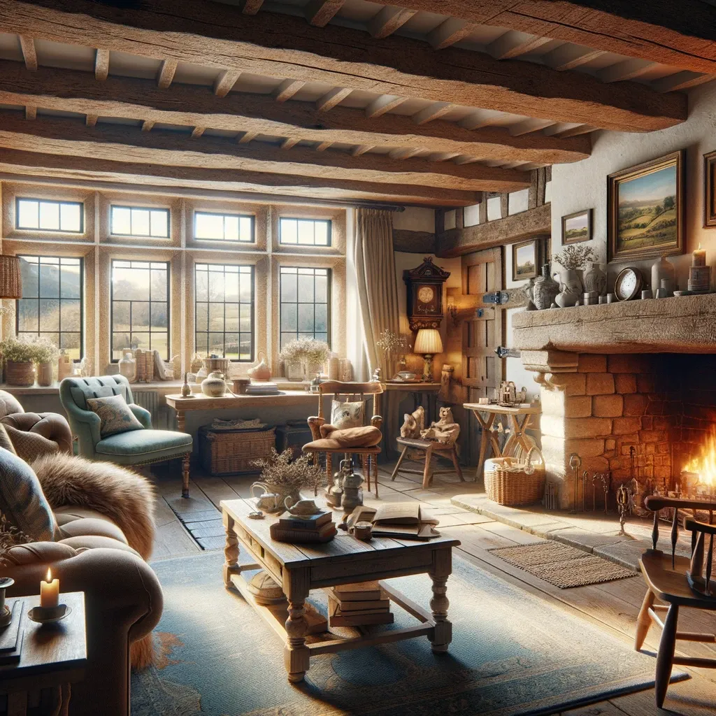 country house in winter