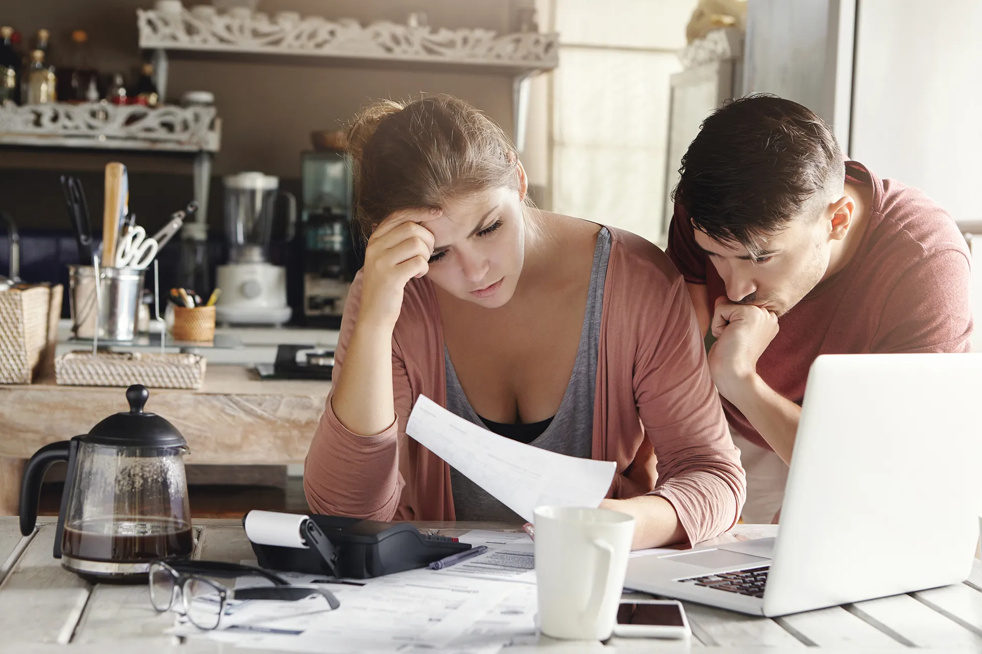 utility bill, economic crisis, shocked